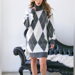 NWT Charcoal combo Sweater Dress